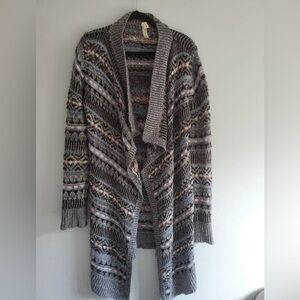 Bethany Mota Acrylic Multicolored Long Cardigan size Medium 👚